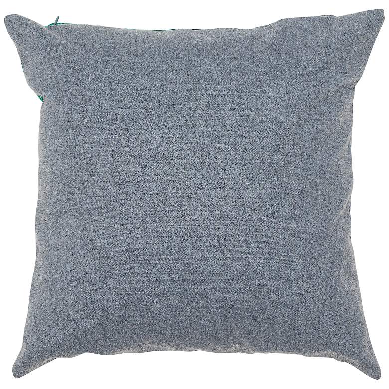 Image 3 Visions III Succulent Blue 20 inch Square Indoor-Outdoor Pillow more views