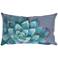 Visions III Succulent Blue 20" x 12" Indoor-Outdoor Pillow
