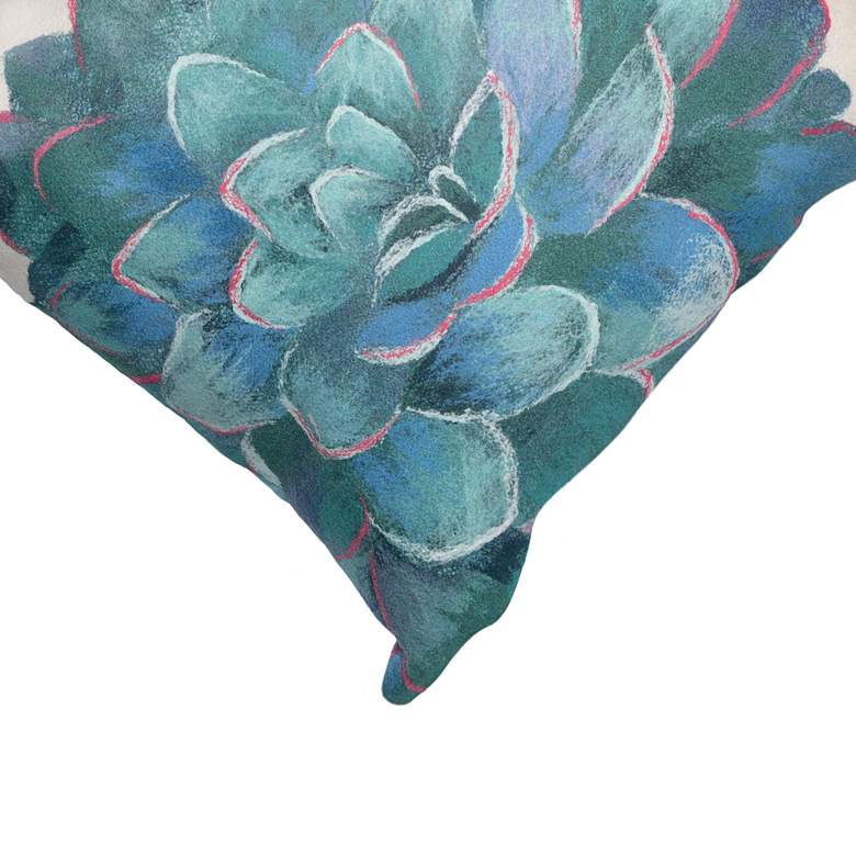 Image 3 Visions III Succulent Ivory 20" Square Indoor-Outdoor Pillow more views