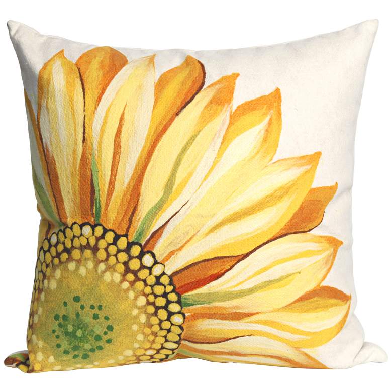 Visions III Sunflower Yellow 20&quot; Indoor-Outdoor Pillow