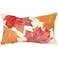 Visions IV Leaf Toss Pillow Flame Cream