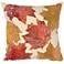 Visions IV Leaf Toss Pillow Flame Cream