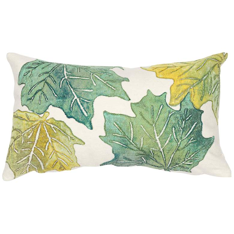 Image 1 Visions IV Leaf Toss Pillow Forest Cloud