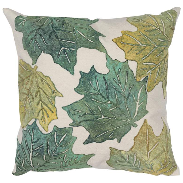 Image 1 Visions IV Leaf Toss Pillow Forest Cloud