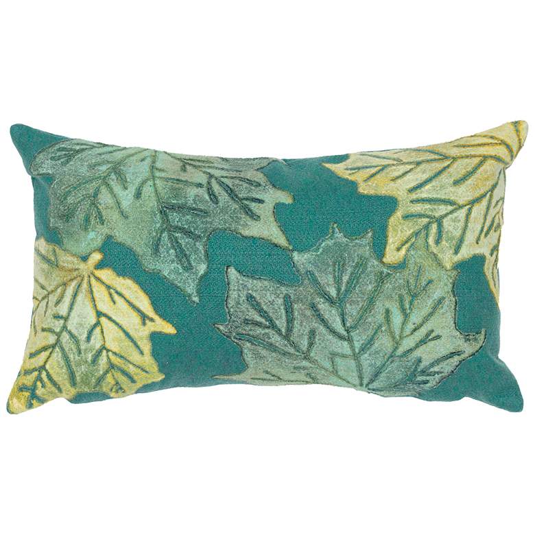 Image 1 Visions IV Leaf Toss Pillow Forest Green