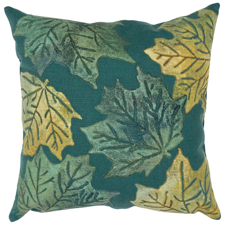 Image 1 Visions IV Leaf Toss Pillow Forest Green