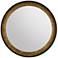 Vista 1 Gold Foil and Floating Black 30" Round Wall Mirror