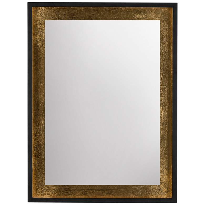 Image 1 Vista 2 Gold Foil and Floating Black 24" x 32" Wall Mirror