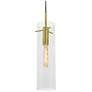 1_Vista 4.7" Wide Light Antique Brass Pendant With Clear Glass Shade