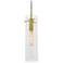 Vista 4.7" Wide Light Antique Brass Pendant With Clear Glass Shade