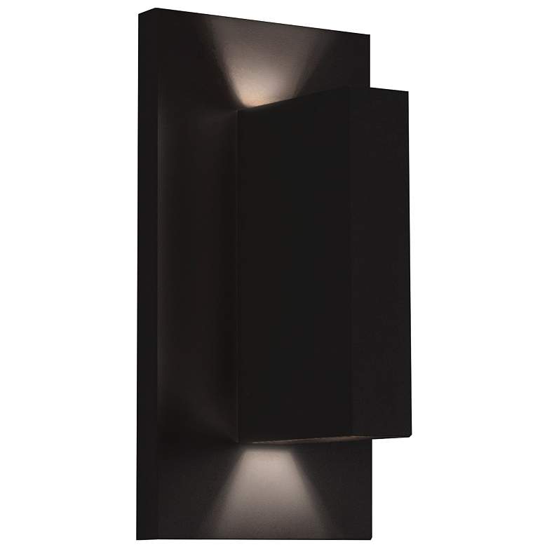Image 1 Vista 8 3/4" High Black LED Outdoor Wall Light