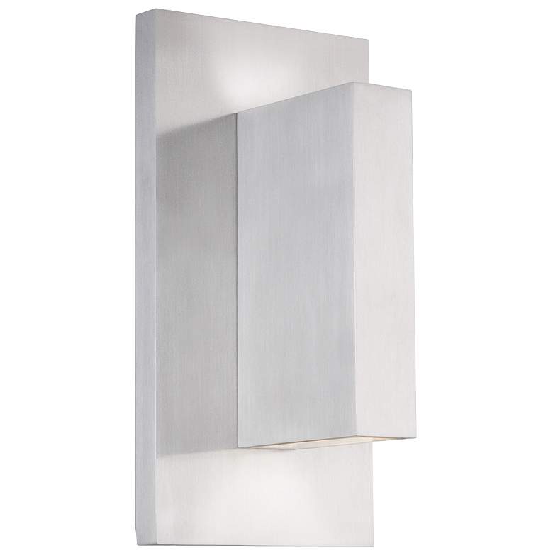 Image 1 Vista 9-in 1 Light Brushed Nickel Integrated LED Outdoor Wall 7W Kuzco