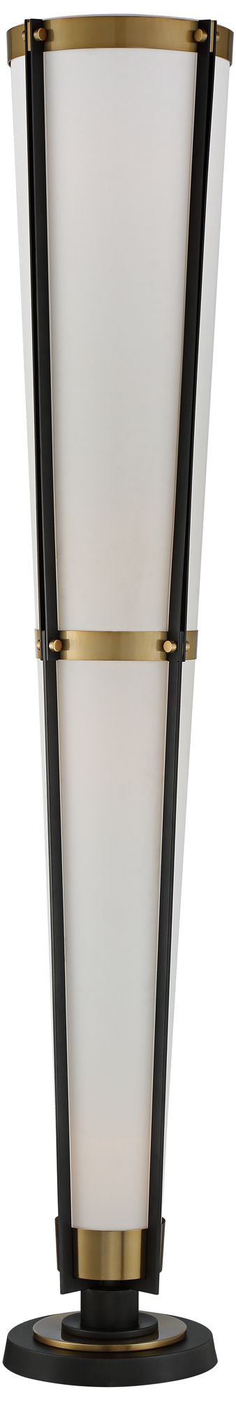 Vista Cone 68" Brass Gray Torchiere Floor Lamp with Smart Socket in scene