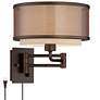 Vista Oil-Rubbed Bronze Plug-In Swing Arm Wall Lamp