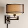 Vista Oil-Rubbed Bronze Plug-In Swing Arm Wall Lamp