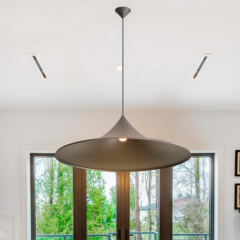 Image 1 Vistara 1-Light Pendant in Sand Black