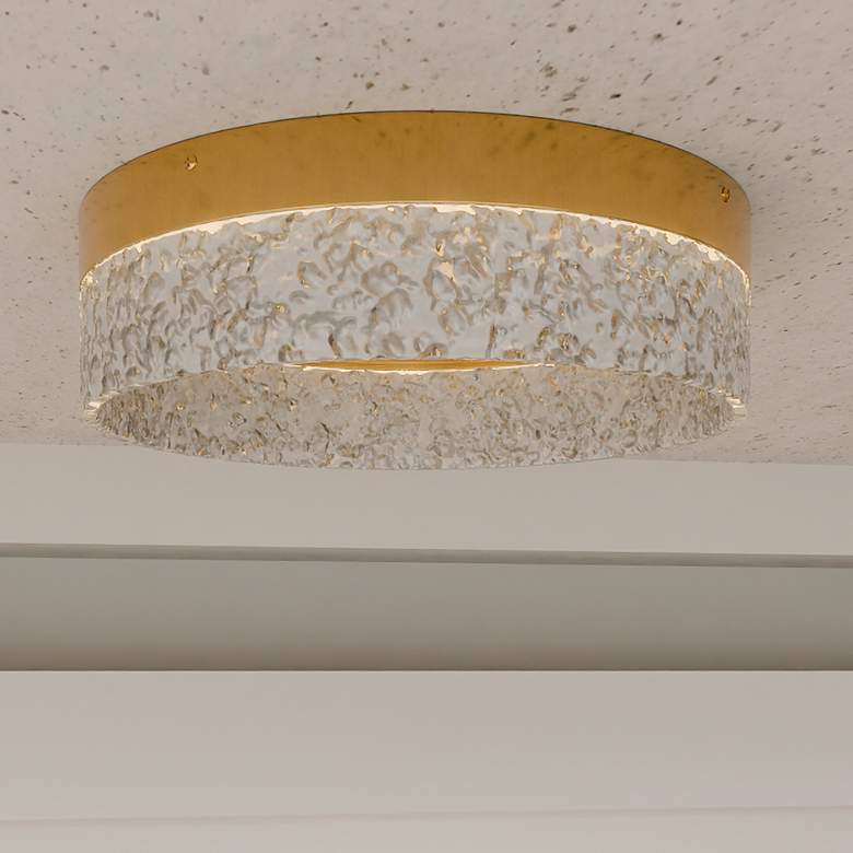Image 1 Vistaria Integrated LED Brushed Gold Flush Mount