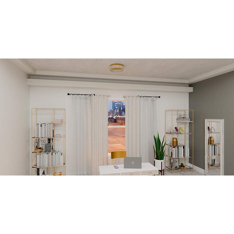Image 6 Vistaria Integrated LED Brushed Gold Flush Mount more views