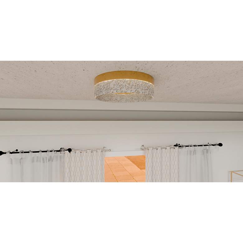 Image 7 Vistaria Integrated LED Brushed Gold Flush Mount more views