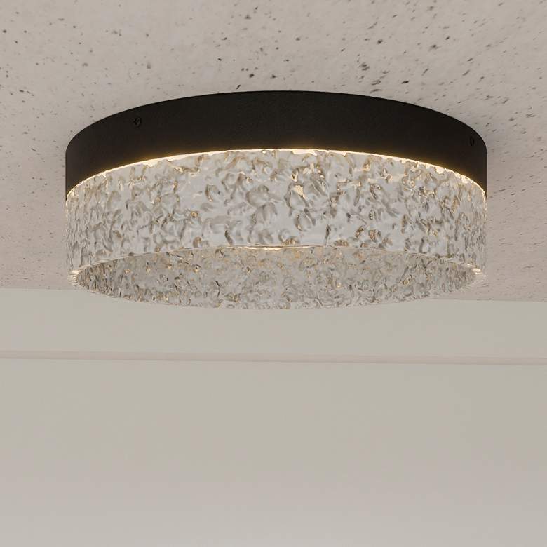 Image 1 Vistaria Integrated LED Matte Black Flush Mount