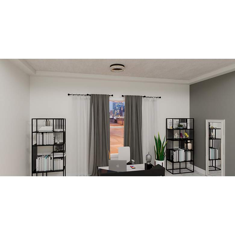 Image 6 Vistaria Integrated LED Matte Black Flush Mount more views