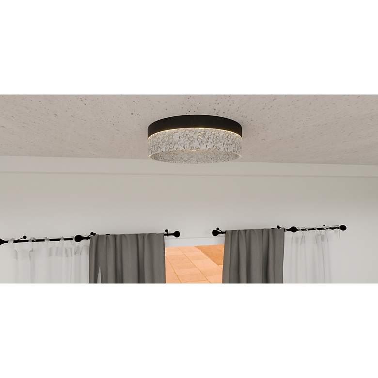 Image 7 Vistaria Integrated LED Matte Black Flush Mount more views