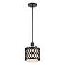 3_Vistaview 1 Light English Bronze Mini Pendant Oatmeal Shade more views