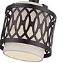 6_Vistaview 1 Light English Bronze Mini Pendant Oatmeal Shade more views