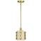 Vistaview 1 Light Soft Gold Mini Pendant with Oatmeal Shade