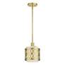 3_Vistaview 1 Light Soft Gold Mini Pendant with Oatmeal Shade more views