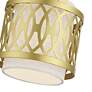 6_Vistaview 1 Light Soft Gold Mini Pendant with Oatmeal Shade more views