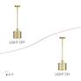 7_Vistaview 1 Light Soft Gold Mini Pendant with Oatmeal Shade more views