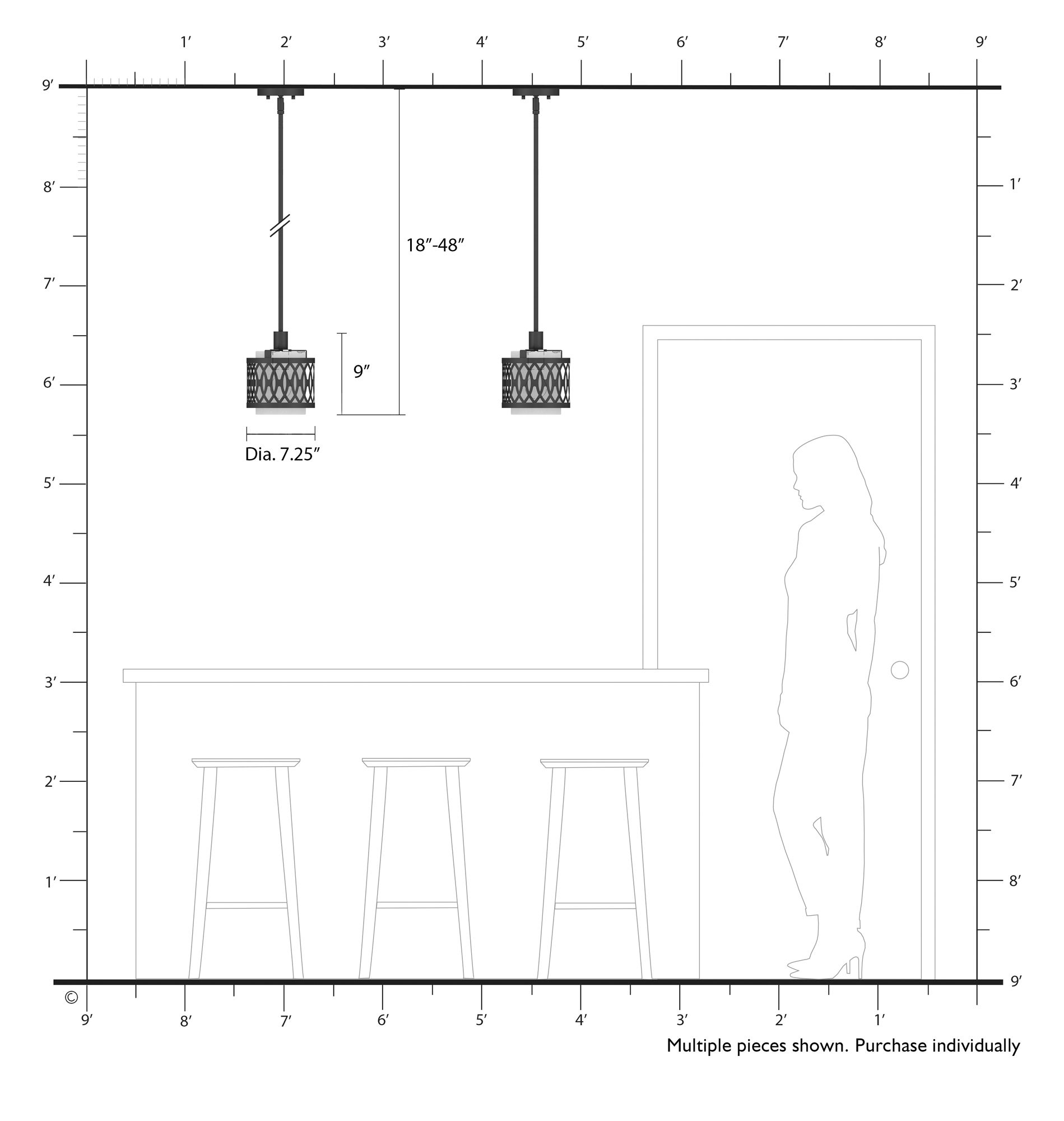Vistaview 1 Light Soft Gold Mini Pendant with Oatmeal Shade