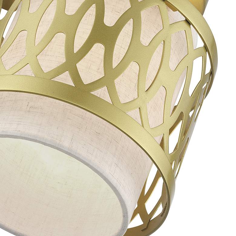 Image 5 Vistaview 1 Light Soft Gold Semi-Flush with Oatmeal Shade more views