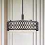1_Vistaview 4 Light English Bronze Pendant Chandelier with Oatmeal Shade