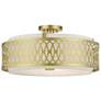 2_Vistaview 4 Light Soft Gold Extra Large Semi-Flush with Oatmeal Shade