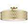 Vistaview 4 Light Soft Gold Extra Large Semi-Flush with Oatmeal Shade