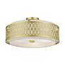 3_Vistaview 4 Light Soft Gold Extra Large Semi-Flush with Oatmeal Shade more views
