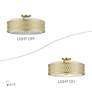 7_Vistaview 4 Light Soft Gold Extra Large Semi-Flush with Oatmeal Shade more views