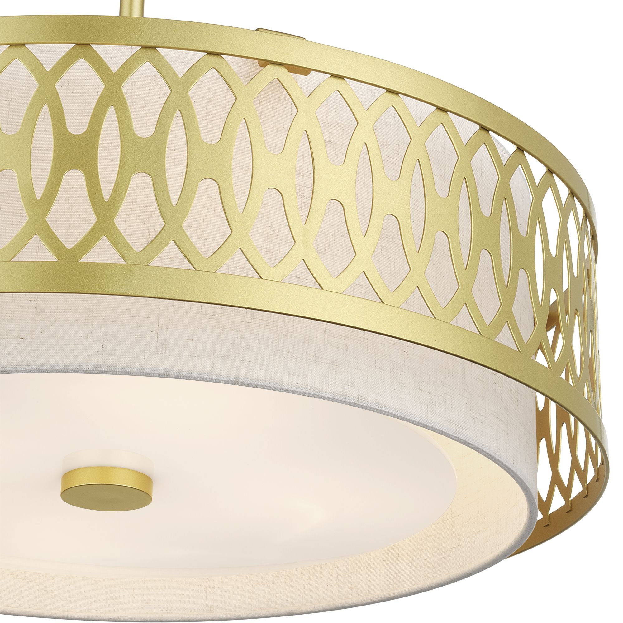 Image 6 Vistaview 4 Light Soft Gold Pendant Chandelier with Oatmeal Shade more views