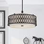 Thumbnail1 of Vistaview 5 Light English Bronze Pendant Chandelier with Oatmeal Shade