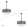 7_Vistaview 5 Light English Bronze Pendant Chandelier with Oatmeal Shade more views
