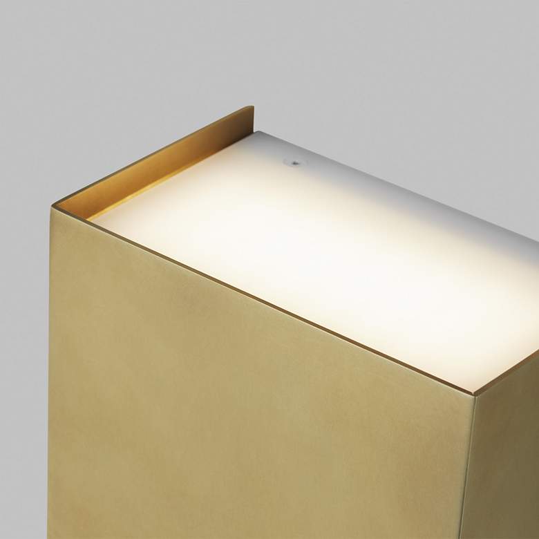Image 3 Visual Comfort 5" High Brompton Brass LED Wall Sconce more views