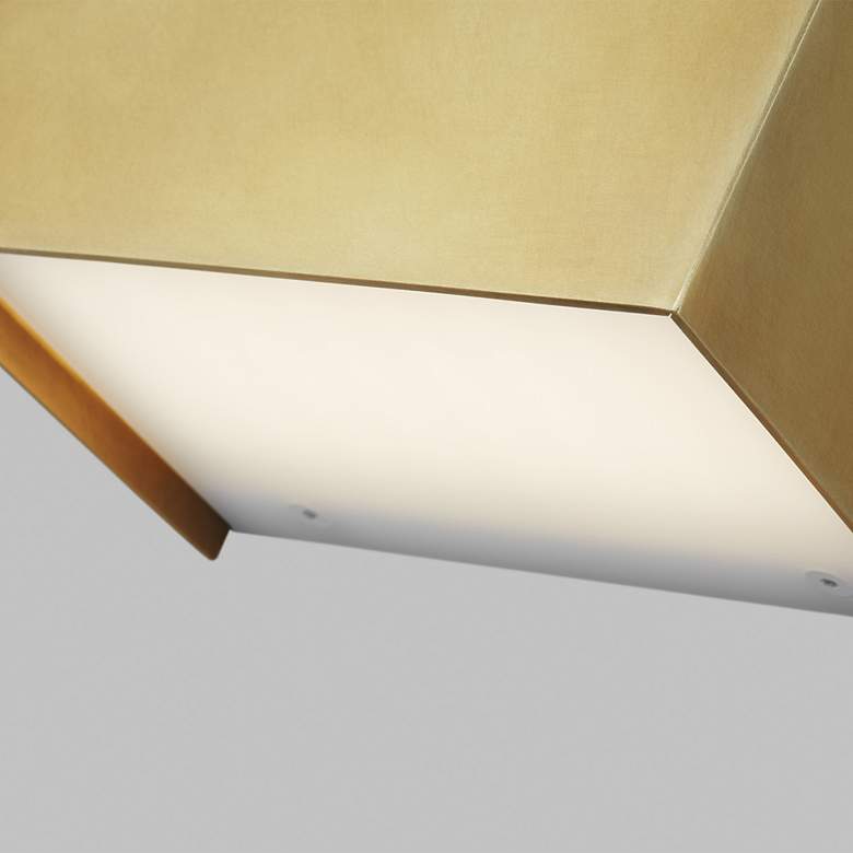 Image 4 Visual Comfort 5" High Brompton Brass LED Wall Sconce more views