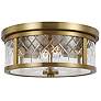 3_Visual Comfort Alec 13" Wide Burnished Brass 2-Light Ceiling Light more views
