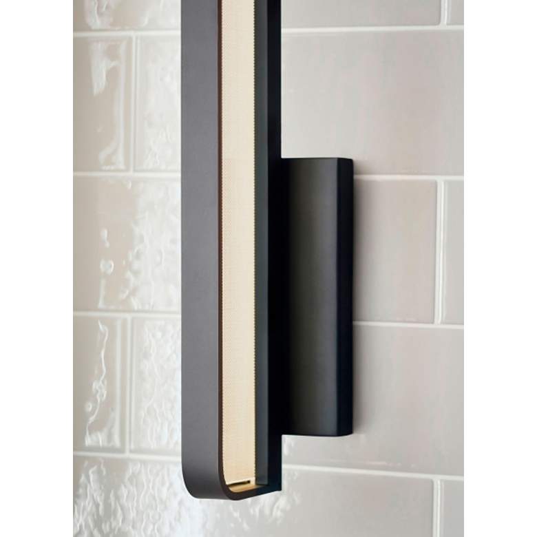 Image 4 Visual Comfort and Co. Banda 13" High Bronze LED Wall Sconce more views