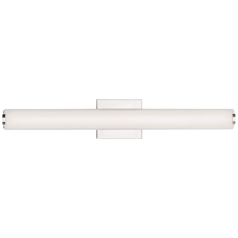 Image 2 Visual Comfort and Co. Finn 24 inchW Satin Nickel LED Bath Light