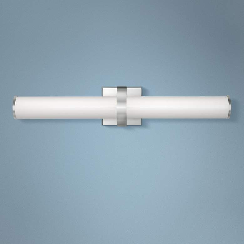 Image 1 Visual Comfort and Co. Lynk 24"W Satin Nickel LED Bath Light