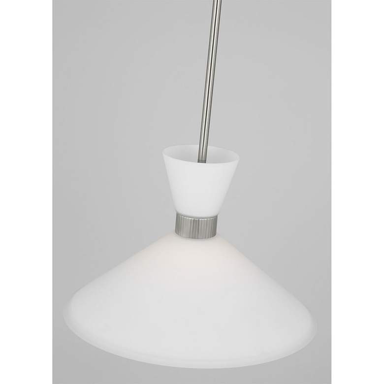 Image 5 Visual Comfort Belcarra 15" Wide Brushed Steel Pendant Light more views