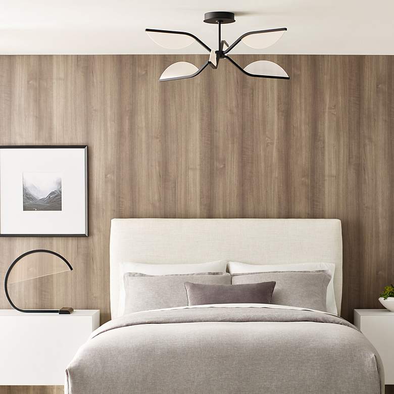 Image 5 Visual Comfort Belterra 34 1/4" Wide Black LED Ceiling Light more views